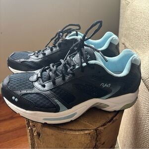 Ryka Navy/Light Blue Women's 7W Athletic Shoe Sneaker worn 1X Perfect Cond